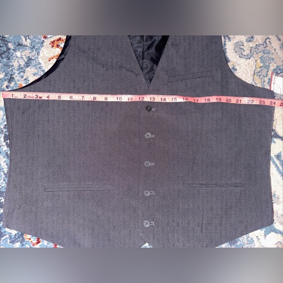 NWT Apt. 9 Men’s Size XXL Gray Lined Vest With Front Pockets Formal - Picture 2 of 6